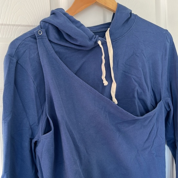 Blue Hoodie with Front Pocket - Picture 2 of 6